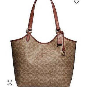 Signature Coated Canvas Day Tote with Removable Pouch